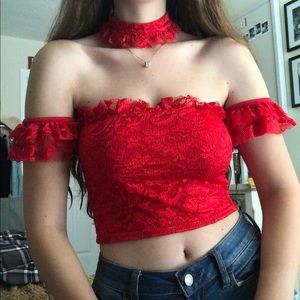 Pretty Little Thing Crop Off the Shoulder Top